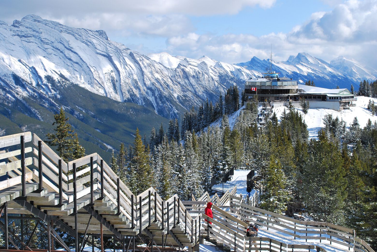 The boardwalk atop Sulphur Mountain in Banff National Park.
