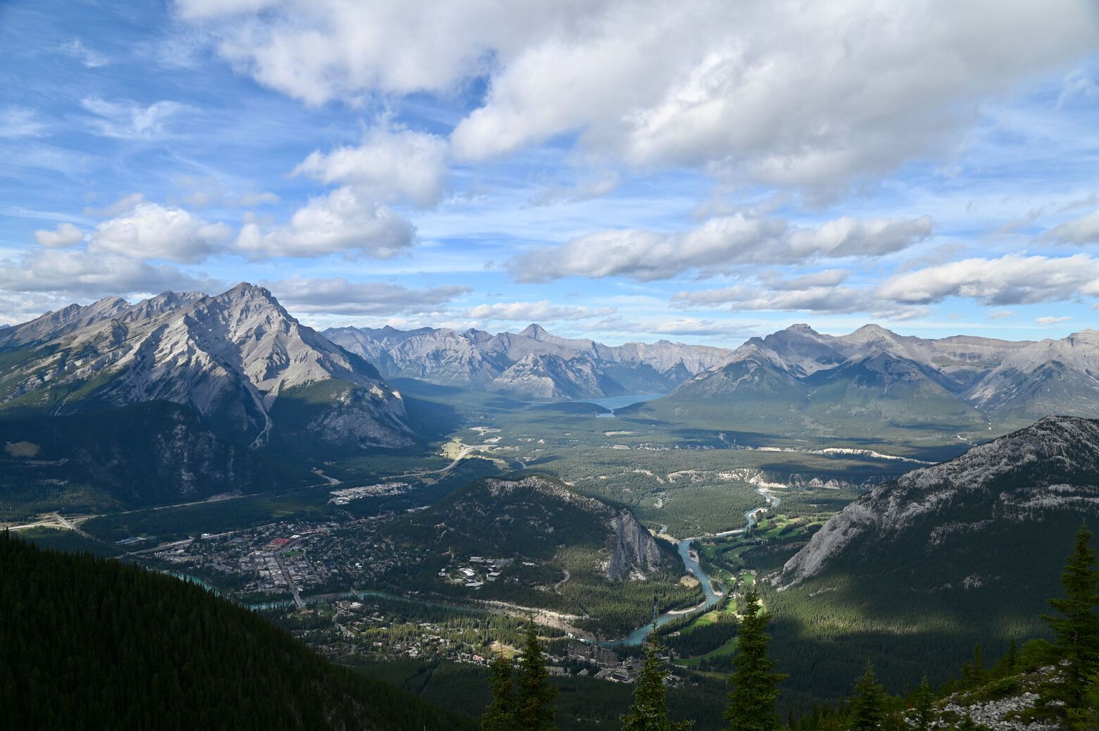 The view from the top of Sulphur Mountain in Banff National Park.