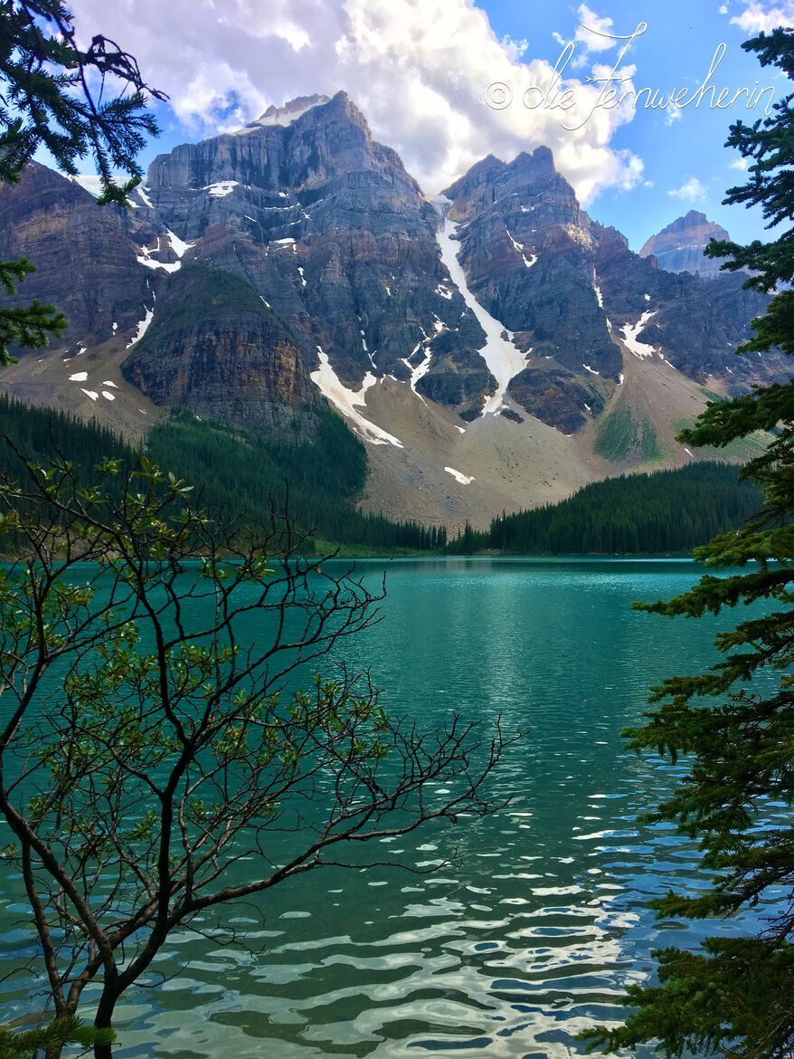 Summer in Banff National Park: beautiful Moraine Lake can be visited.