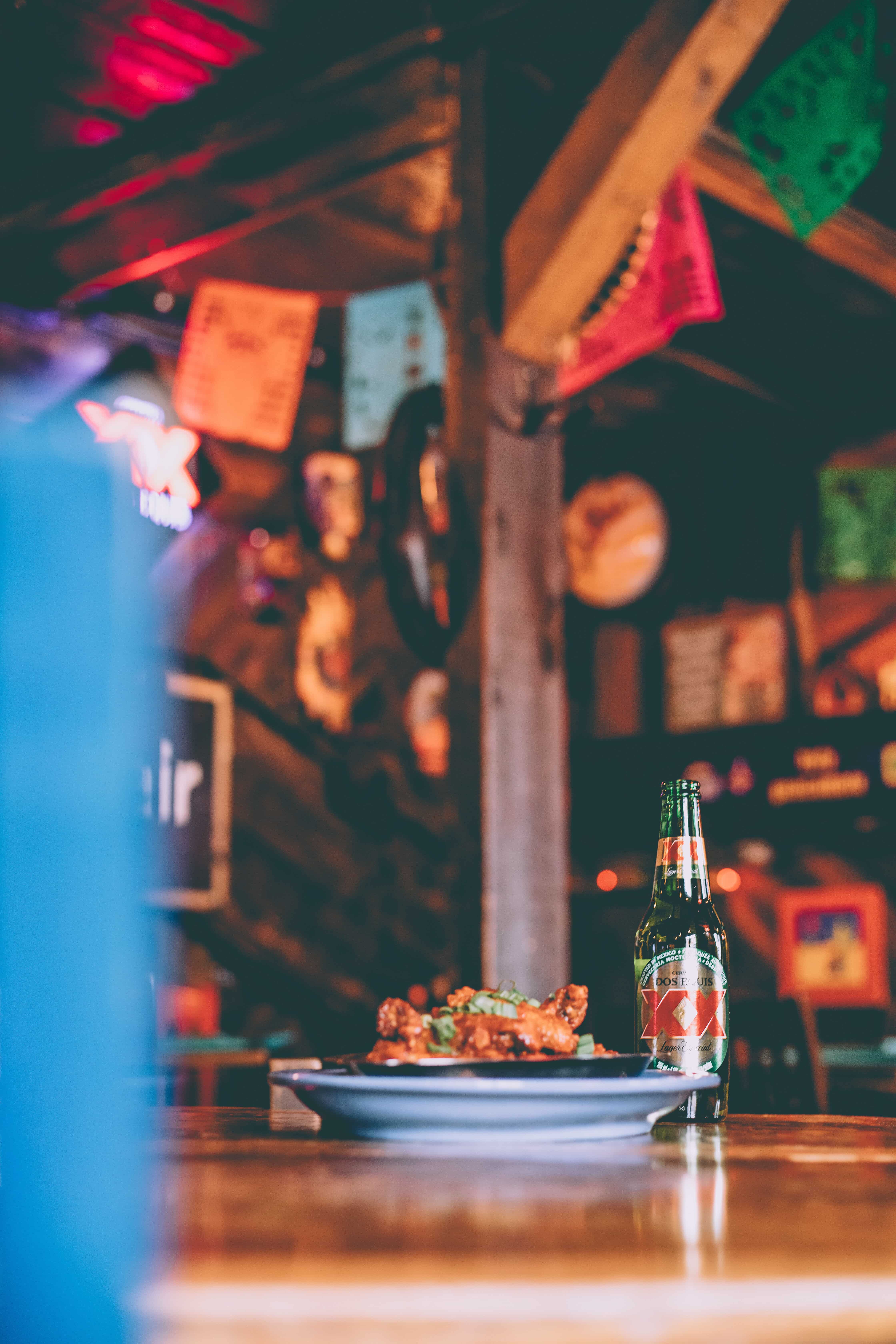 Wings and beer at Magpie & Stump, a restaurant in the town of Banff.